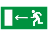 направление к эвакуационному выходу налево