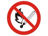 запрещается пользоваться открытым огнем и курить